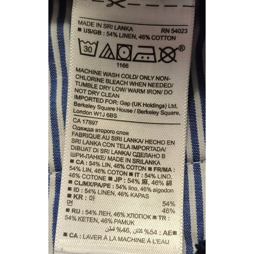 Banana Republic Aiden Fit Men's 34x34 Linen Cotton blend Pants Blue Flat front
